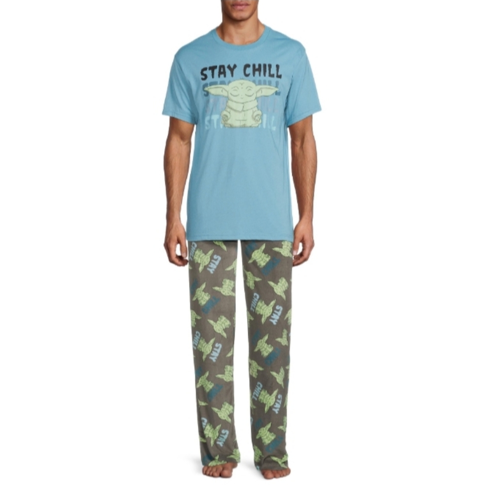 NWT Mens Star Wars Yoda 2 Piece Pajama Set
